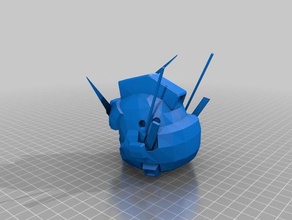 gundam heavyarms kai head scans replicas 3d print model - Mito3D