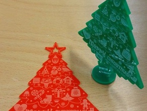 árbol de navidad decoración del en forma adorno otros lasercut 3d print model - Mito3D