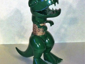 rex corkie i giocattoli giochi parte superiore della bottiglia sughero pals carino dinosauro giurassico jurassic park world maglia mixer pla rhino 5 t-rex vino di 3d print model - Mito3D