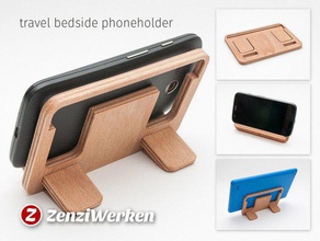 viajar de cabecera phoneholder cnclaser móvil router cnc flatpack lasercut soporte para teléfono la madera contrachapada stepcraft zenziwerken 3d print model - Mito3D