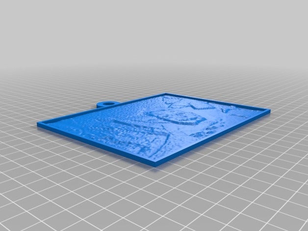 damon sorrindo litho 2d a arte personalizado 3D print model - Mito3D