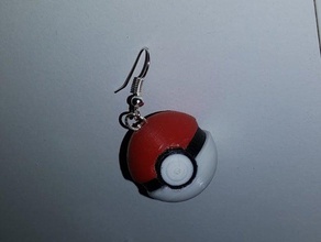 pokeball earring earrings pokemon 3d print model - Mito3D