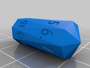 d16 crystal voltaire dice customized 3d print model - Mito3D