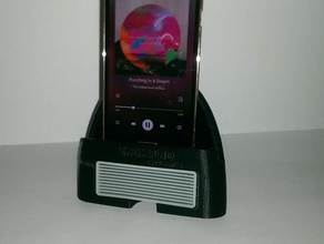skux pod smartphone amplificateur stand mobile titulaire téléphone pour samsung galaxy s5 support 3d print model - Mito3D