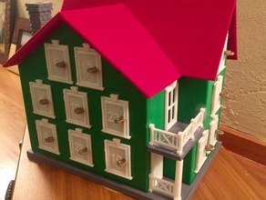 farmhouse advent calendar tabs slots decor christmas robo3d 3d print model - Mito3D