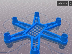 mini hexacopter drone r c vehicles frame graphscad hexagon miniature quadcopter 3d print model - Mito3D