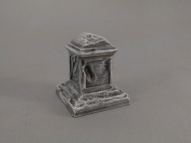 grave stone worn toy game accessories 28mm dungeons dragons fantasy frostgrave gravestone openforge pathfinder roleplaying rpg tomb tombstone wargaming warhammer 40k 3D print model - Mito3D