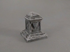 grave stone worn toy game accessories 28mm dungeons dragons fantasy frostgrave gravestone openforge pathfinder roleplaying rpg tomb tombstone wargaming warhammer 40k 3d print model - Mito3D
