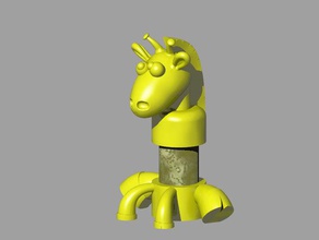 girafe corkie les jouets jeux animal liège pals vin bouchon zoo 3d print model - Mito3D