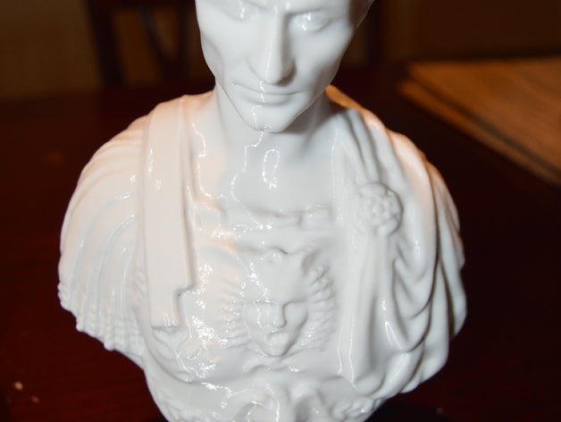 caesar bust solidified sculptures julius statue 3D print model - Mito3D