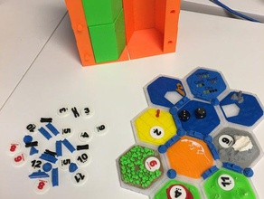 colonizadores de catan dupla extrusão completa original 5-6 leitor expansão magnético telha bases armazenamento completo caso jogos boardgames conjunto brinquedos 3d print model - Mito3D