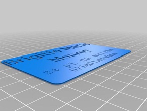 carte de brig bureau personnalisé 3d print model - Mito3D