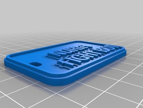 plaquinha do nuria fight bot teste keychains customized 3d print model - Mito3D