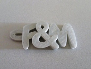 meu personalizados iamburnystext nome de f&m organização 3d print model - Mito3D