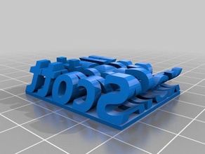 alex scott estéreo de texto las esculturas personalizado 3d print model - Mito3D