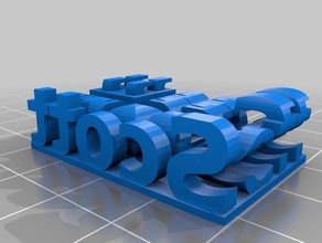 jeff scott estéreo de texto las esculturas personalizado 3d print model - Mito3D