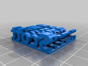 customized stereo text ryan scott sculptures 3d print model - Mito3D