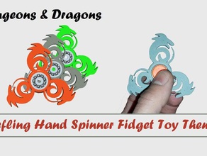 tiefling hand spinner fidget toy theme mechanical toys 123ddesign 123d design 2016 3diy original 625z 625zz awesome ball bearing cool dragons dungeon dungeons new make pla youtube video 3d print model - Mito3D