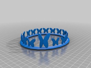 butterfly crown 3d printing jewelry 3d print model - Mito3D