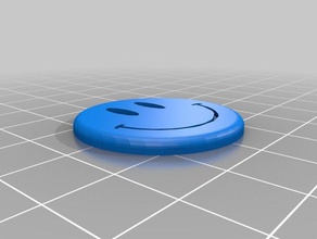 3cm smiley bouton 3d l'impression 3d print model - Mito3D