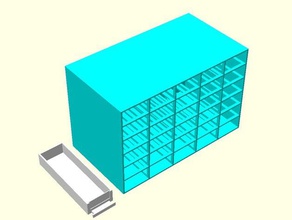 il mio resistenze nuova scatola di stoccaggio organizzazione su misura openscad organizzatore impilatore 3d print model - Mito3D