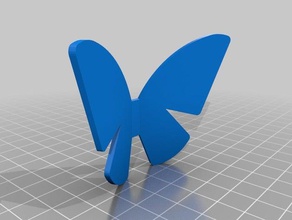 Schmetterlings-Wand Dekor 3d print model - Mito3D
