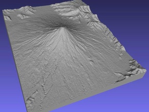 volc&aacuten agua de aprendizagem 3d mapas relevo geodésia a geografia guatemala alívio vulcão 3d print model - Mito3D