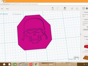 skull helmet stamp 3d printing 3d print model - Mito3D
