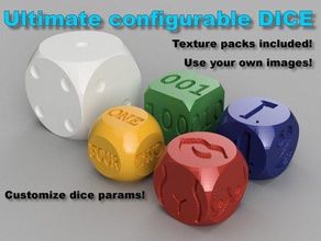 ultimate configurable dice boardgames 3d print model - Mito3D