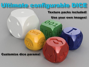 ultime configurable dés jeux de société 3d print model - Mito3D