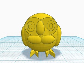 rowlet pokemon 3d impressão 3d print model - Mito3D