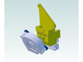 refroidi par air de la chimère 3d l'imprimante extrudeuses cyclope e3d fan ventilateur radial radiale conduits ventilation 3d print model - Mito3D