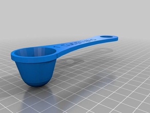my customized measuring spoonscoop one two ended kitchen dining 3d print model - Mito3D