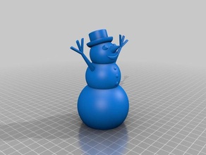 pupazzo di neve modelli natale 3d print model - Mito3D