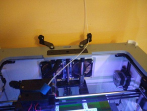 flashforge dreamerdremel overhead filament mount guide 3d printer accessories 3d print model - Mito3D