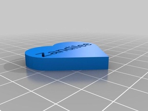 zandilee cœur des signes les logos personnalisé 3d print model - Mito3D