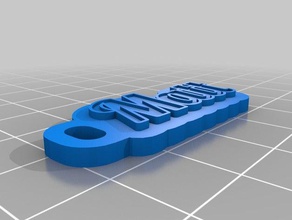 matt tag Schlüsselanhänger angepasst 3d print model - Mito3D