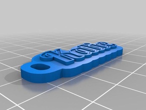 katie tag Schlüsselanhänger angepasst 3d print model - Mito3D