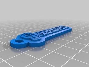 gemma etiqueta llaveros personalizado 3d print model - Mito3D