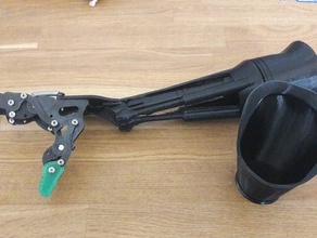 terminator estilo de la parte inferior del brazo protésico personas prótesis mano 3d print model - Mito3D
