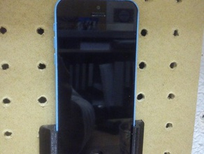 iphone 5 c pegboard titular ferramenta os titulares caixas personalizado 3d print model - Mito3D