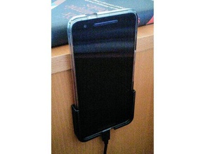 nexus 6p case wall cradle mobile phone 3d print model - Mito3D
