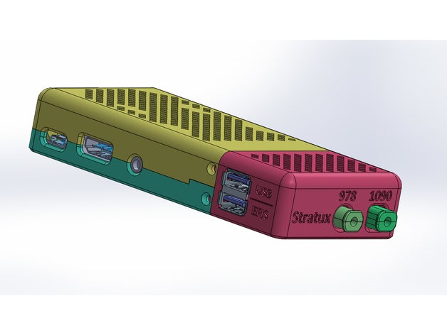 stratux modüler ince durumda elektronik 3D print model - Mito3D