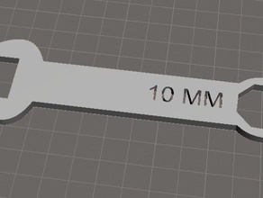 10mm Schraubenschlüssel hand tools 3d print model - Mito3D