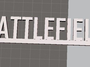 battlefield logo art 3d print model - Mito3D