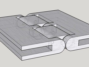 reversibile cerniera scatola di cartone 4mm fai da te 3d print model - Mito3D