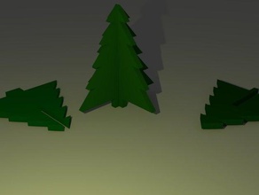árvore de natal 2x pedaço decoração contador a pequeno 3d print model - Mito3D