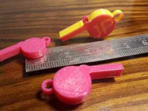 mini whistle 14 mm gadgets 3d print model - Mito3D