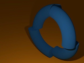 óptica de la banda otros azul círculo ilusión anillo 3d print model - Mito3D