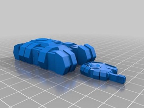 15mm sci-fi-alien-grav-apc rail gun überarbeitet Spiele 3d print model - Mito3D
